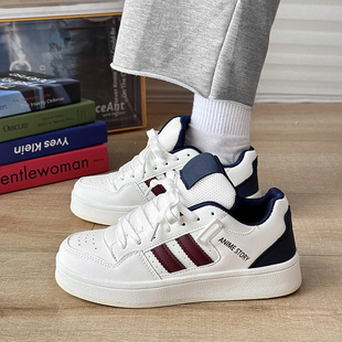 Small White Shoes Women's 2024 New Spring and Summer All-match Instagram Style Campus Style Lovers White Shoes Thick Sole Heightening Board Shoes
