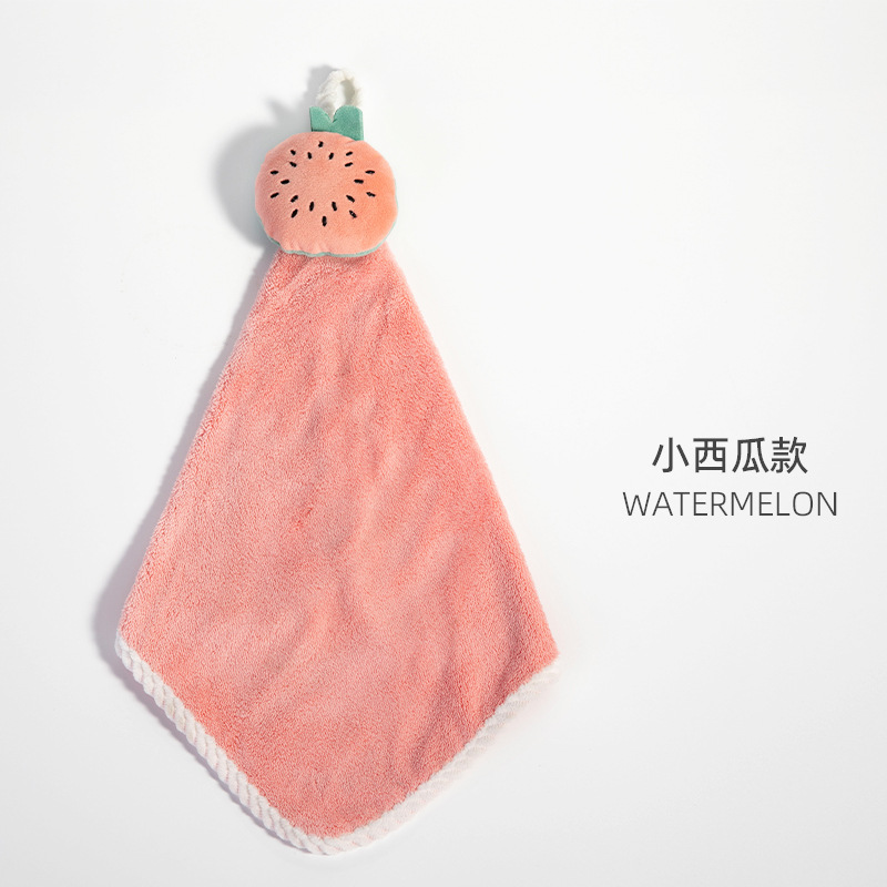 Toalla de mano personalizada de fábrica, toalla absorbente colgante, toalla de lavado de manos para niños, paño de mano para bebés, lindo, agradable para la piel y suave