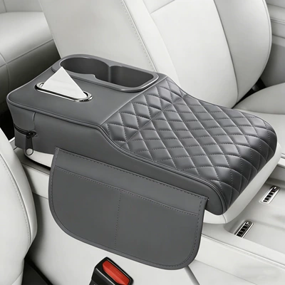 Armrest box pad – Pad - colored-cup-diamond-style-gray
