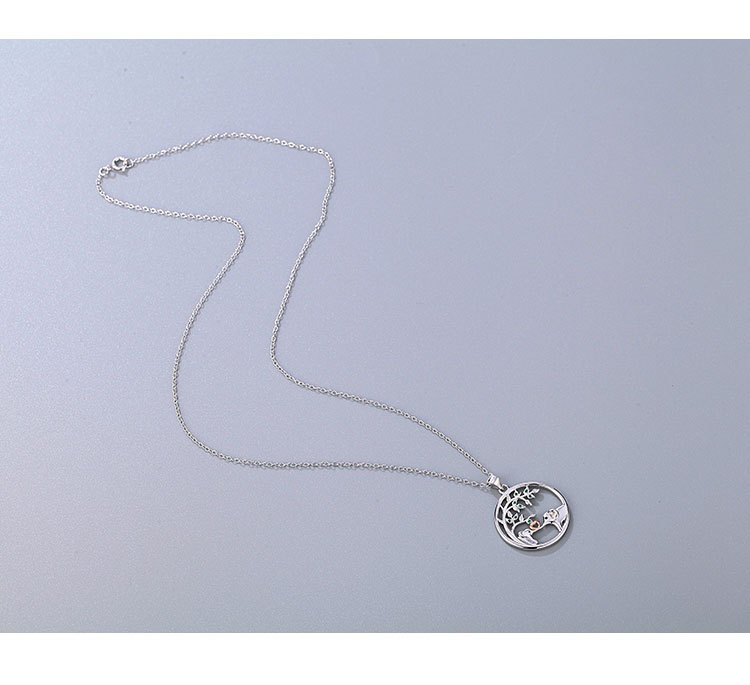 925 sterling silver Chain Material cable chain Chain Type Daily Occasion 925 Sterling Silver Cable Chain Elephant Pendant Necklace