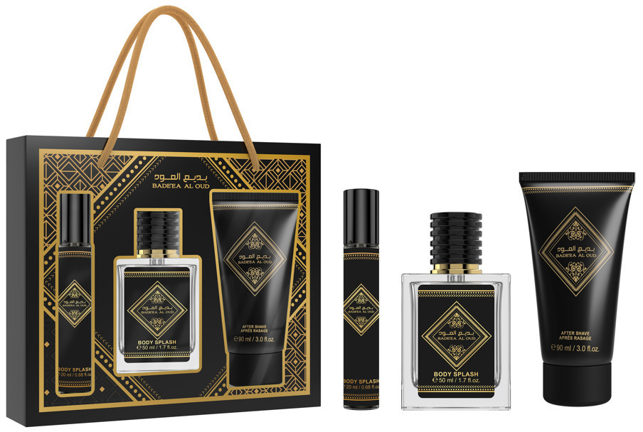 Transfronterizo de Oriente Medio caja de perfumes damas caja de regalo de agua de fragancia de tres piezas set de spray corporal de perfumes damas crema corporal