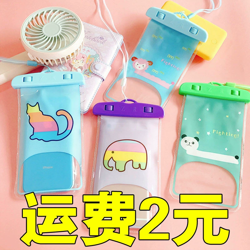 Фабрика прямой вынос мобильный телефон Водонепроницаемая сумка прозрачный сенсорный экран водонепроницаемая крышка дрейфующий плавание водонепроницаемая сумка мультфильм водонепроницаемая сумка