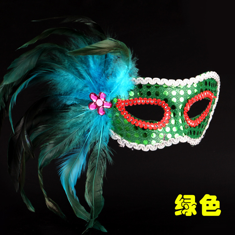 圣诞节舞会羽毛面具化妆舞会装扮道具舞会假面派对装扮面罩道具|undefined