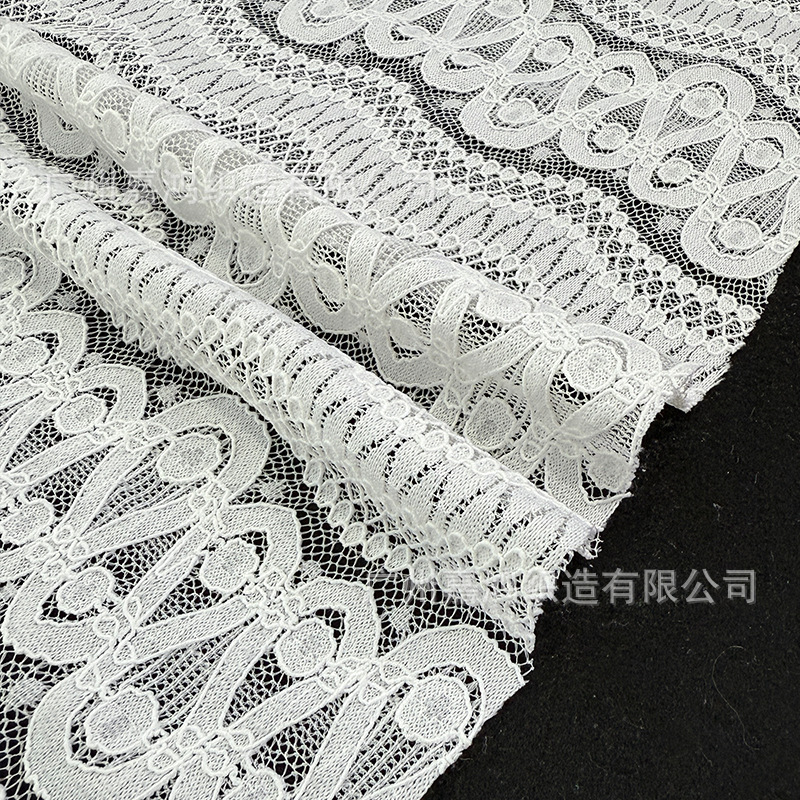 Tejido de encaje de brocado de amoníaco coreano, ropa de mujer de manga larga, fabricantes de ropa de encaje en stock