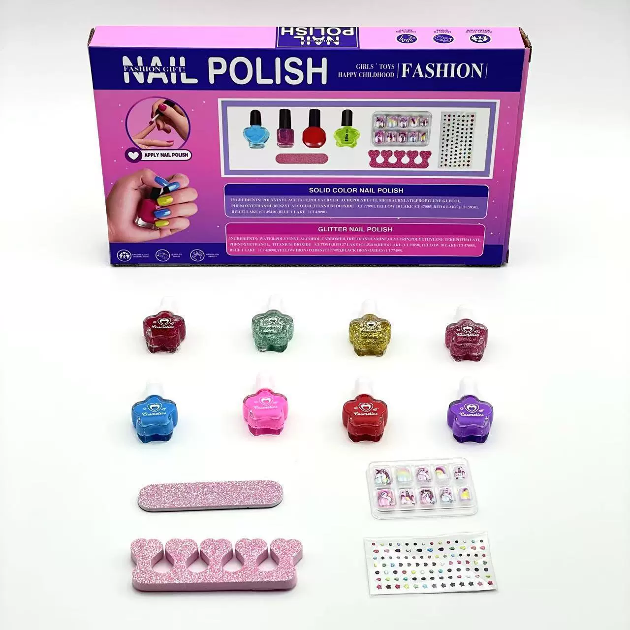 Nail polish for makeup, set for princess, (Cross-border trading)