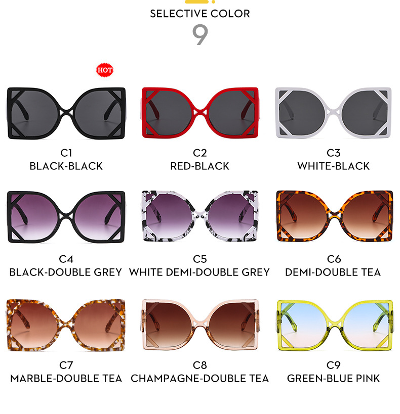Ac, UV400 Protection Lens Material Square Glasses Style Outdoor Occasion Solid Color Pattern Fashion Solid Color Ac UV400 Protection Square Full Frame Women's Sunglasses