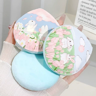 xixi定妆粉扑植绒气垫绒面散粉蜜粉定妆粉饼化妆海绵加厚不易吃粉