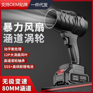 Handheld Brushless Lithium Battery Powerful Turbocharged Hair Dryer High-Power Violent Hair Dryer Industrial Dust Blowing Leaves