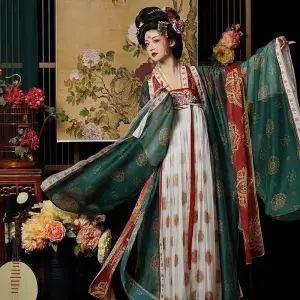 春夏の超妖精唐王朝の王女漢服女性唐王朝の胸までの長袖シャツ古代唐王朝の刺繍古代風漢服|undefined