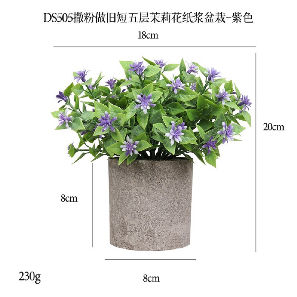 Más de 240 combinaciones populares de macetas con plantas verdes artificiales, decoraciones para el hogar, flores artificiales, bonsáis cilíndricos de pulpa de papel.