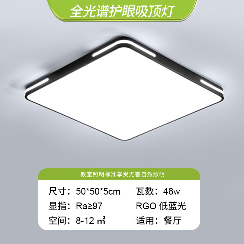 Nueva lámpara de techo LED simple y moderna protección de ojos de espectro completo lámpara de dormitorio lámpara de techo