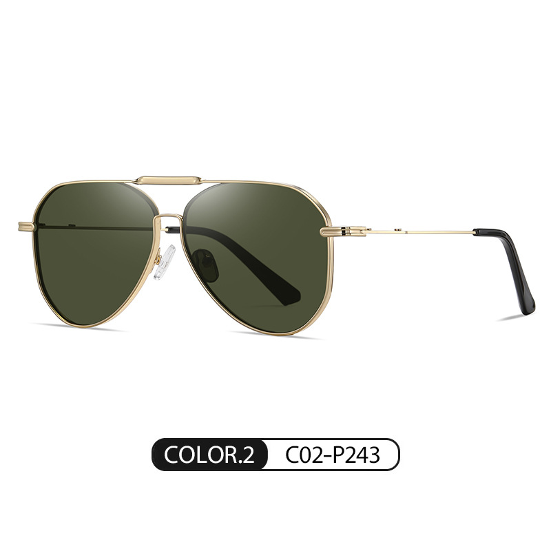 Nuevas gafas de sol polarizadas de conducción de los hombres a prueba de UV gafas de sol JS8557 piloto doble haz gafas de sol de moda