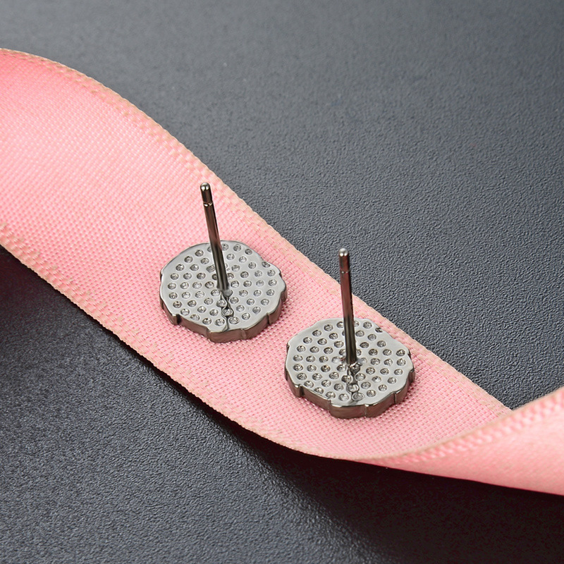 S925 pendientes de plata esterlina unisex pequeña joyería creativa de dibujos animados Internet celebridad lindo pendientes de cerdas negras pendientes