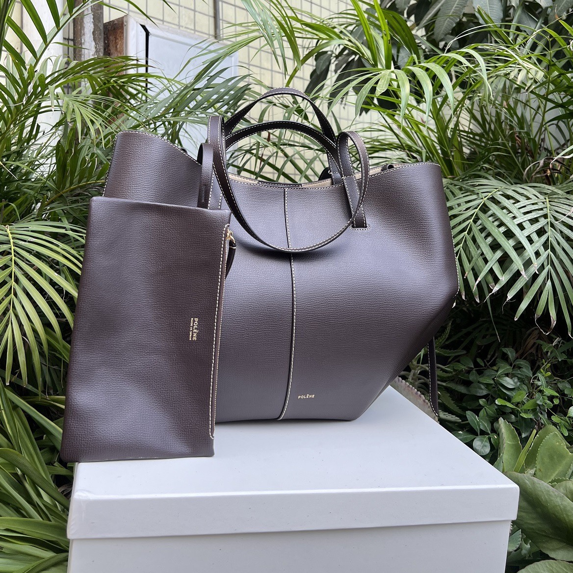 小磁扣升级版 法国小众托特包新款Cyme牛皮手提大容量购物袋