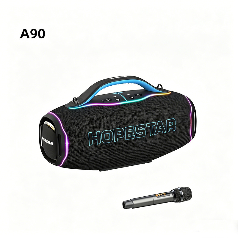 Huada's new portable Bluetooth speaker subwoofer outdoor portable speaker A90 high-power 700 with microphone for karaoke Huada's new portable Bluetooth speaker subwoofer outdoor portable speaker A90 high-power 700 with microphone for karaoke