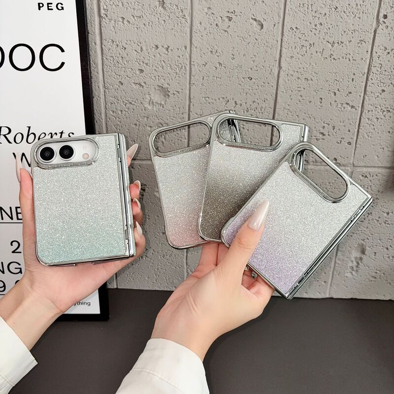 Suitable for iPhone Duo Gradient Glitter Phone Case with Full Coverage of the Central Hinge, Anti-Drop Protective Cover for Apple Foldable Screen Suitable for iPhone Duo Gradient Glitter Phone Case with Full Coverage of the Central Hinge, Anti-Drop Protective Cover for Apple Foldable Screen