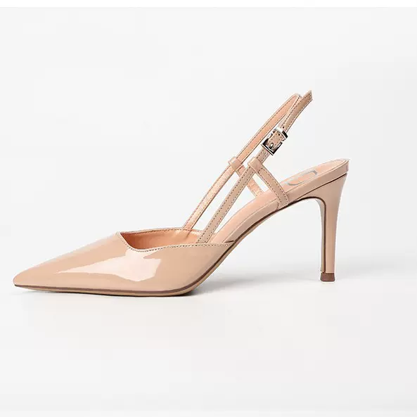 2025包头后空凉鞋女法式气质高跟鞋女细跟尖头裸色单鞋时尚包头女