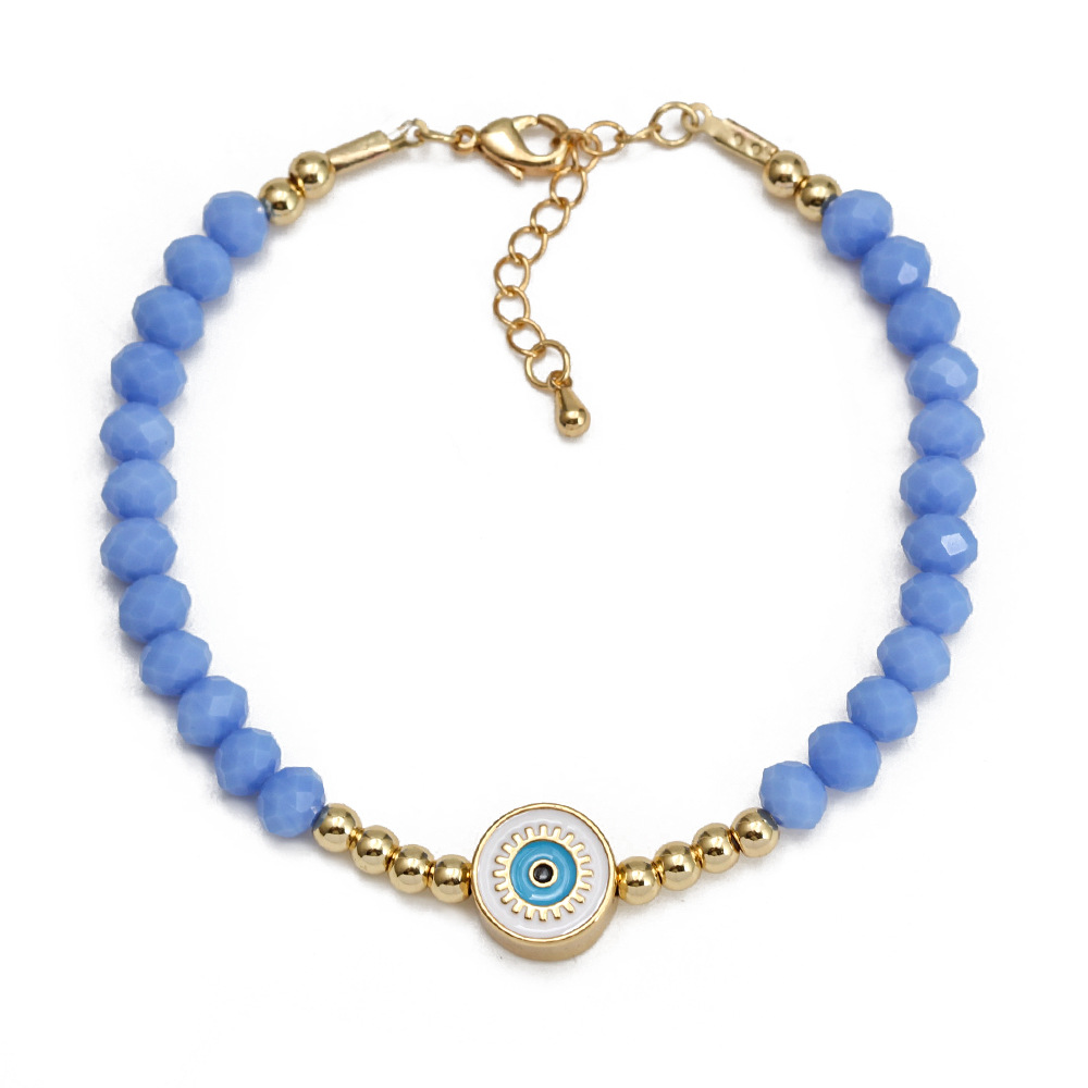 Cartoon Style Eye Copper Enamel Bracelets 1 Piece