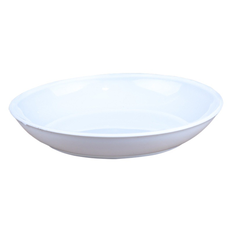Plato de condimento de plástico blanco redondo plato pequeño plato de vinagre plato de salsa resistente a la caída plato de encurtidos plato de paleta de pintura al por mayor