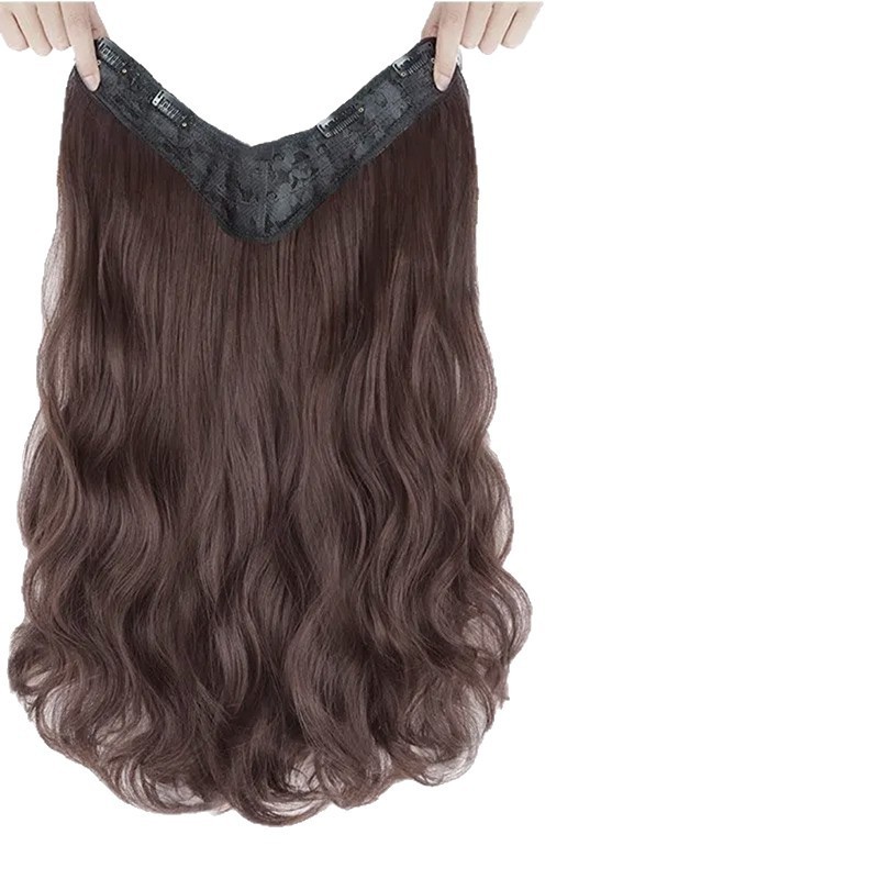 髪のボリュームを増やすウィッグ、女性用ワンピース、薄型、シームレス、ふわふわ、ハイレベル、ビッグウェーブ、人毛を模倣したエクステンション|undefined