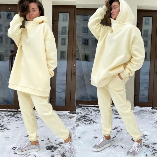 2024 Amazon ebay new European and American foreign trade autumn and winter women's fashion casual foreign trade sweatshirt set two-piece set