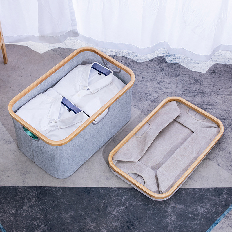 Ventas transfronterizas de cestas de ropa sucia plegables, cestas de lavandería, cestas de tela de bambú, cestas de ropa sucia, cubo de ropa sucia, cestas de lavandería