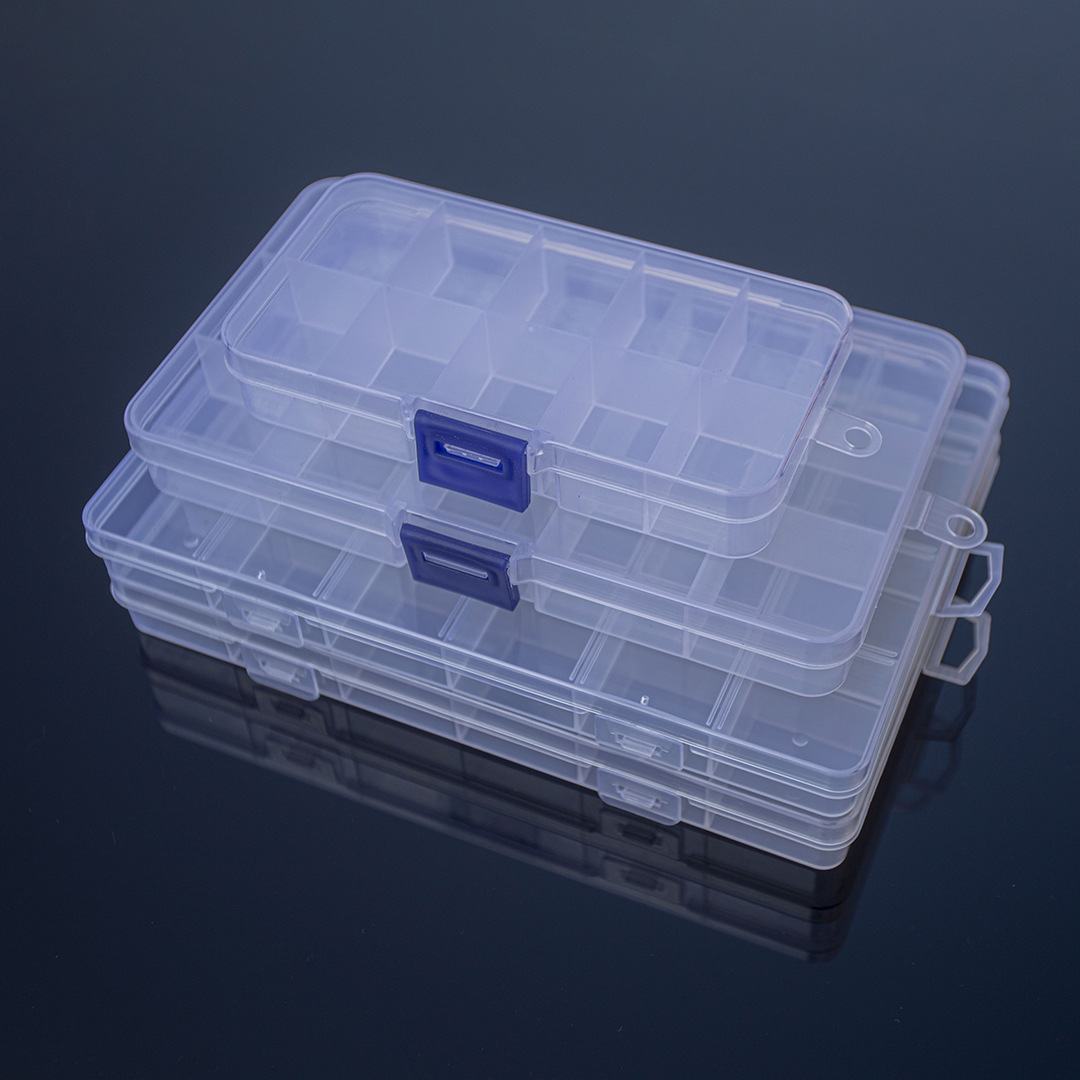多格火漆蜡滴分隔包装盒固定收纳盒透明pp塑料首饰串珠米珠DIY盒