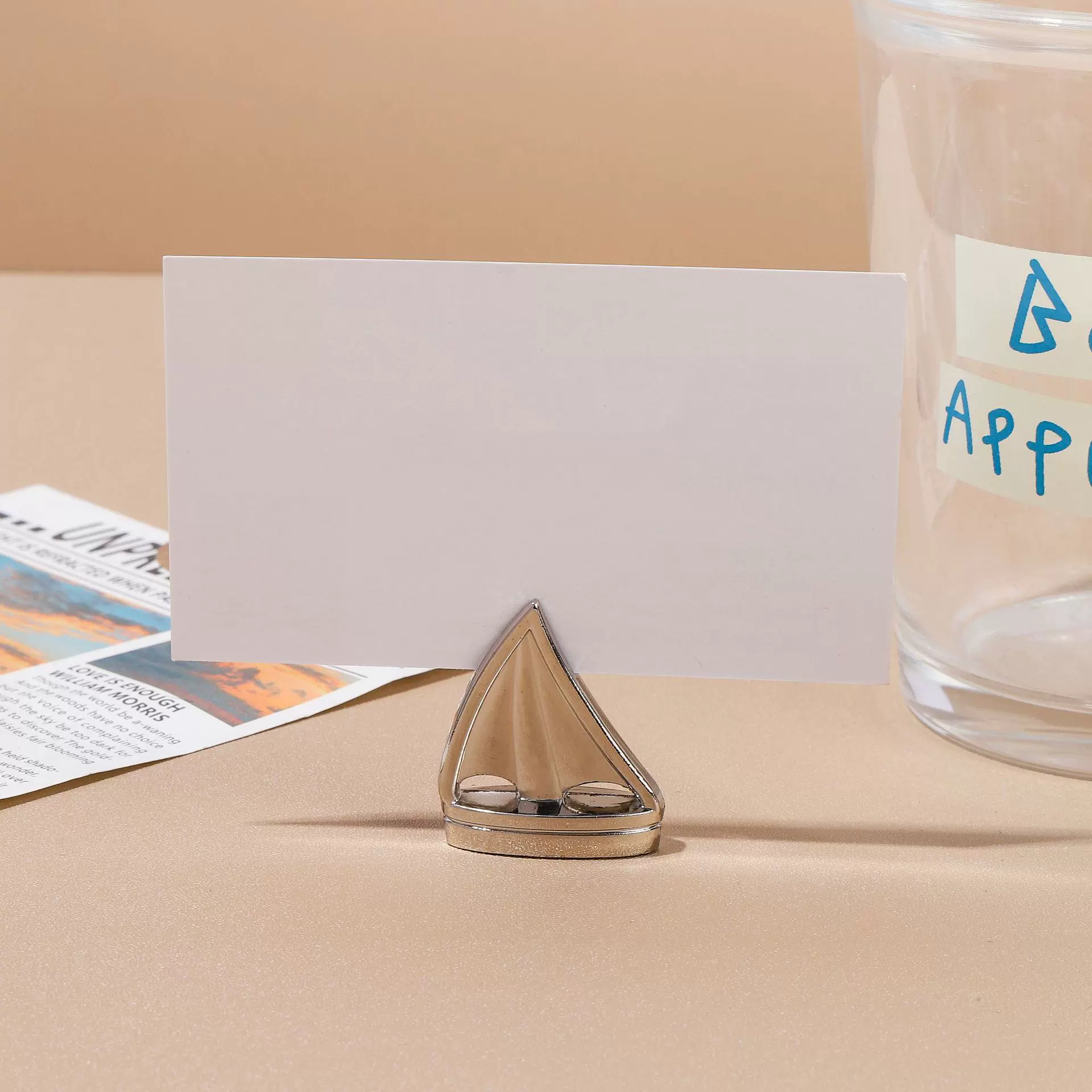 创意镂空金属爱心席位夹 婚庆用品结婚礼品回礼 桌位名片卡夹