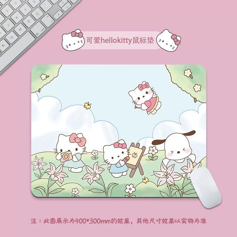 Hello Kitty, маленькая мультяшная милый мышонок, фуксия ноутбук, клавиатура, на заказ