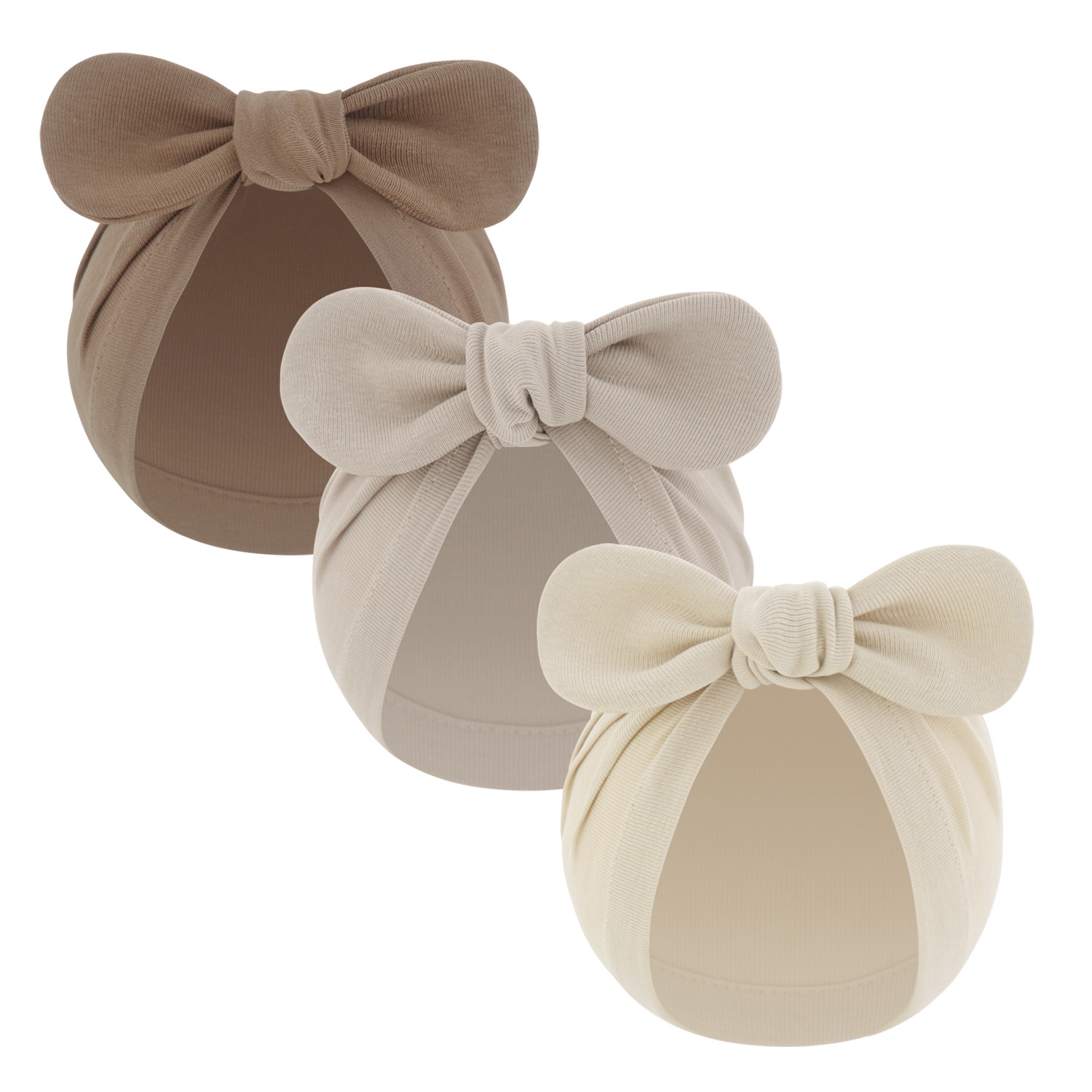 Newborn Rabbit Ear Pullover Hat, Soft Knotted Baby Hat For Spring_voghion.com