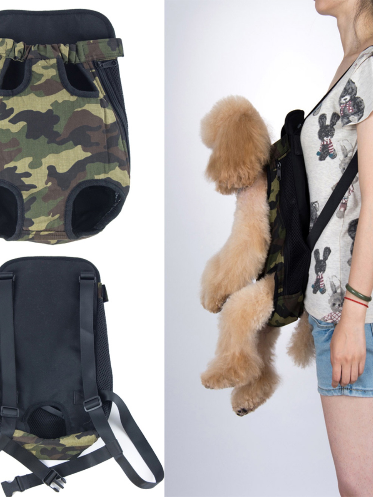 Mochila para mascotas otoño-invierno Teddy Bear mochila para perros pequeños, bolsa portátil para gatos, mochila para perros, envío gratuito.