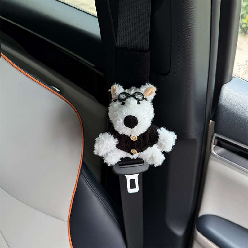 Funda Protectora de Hombro para Cinturón de Seguridad de Peluche Anti-desgaste para Coche
