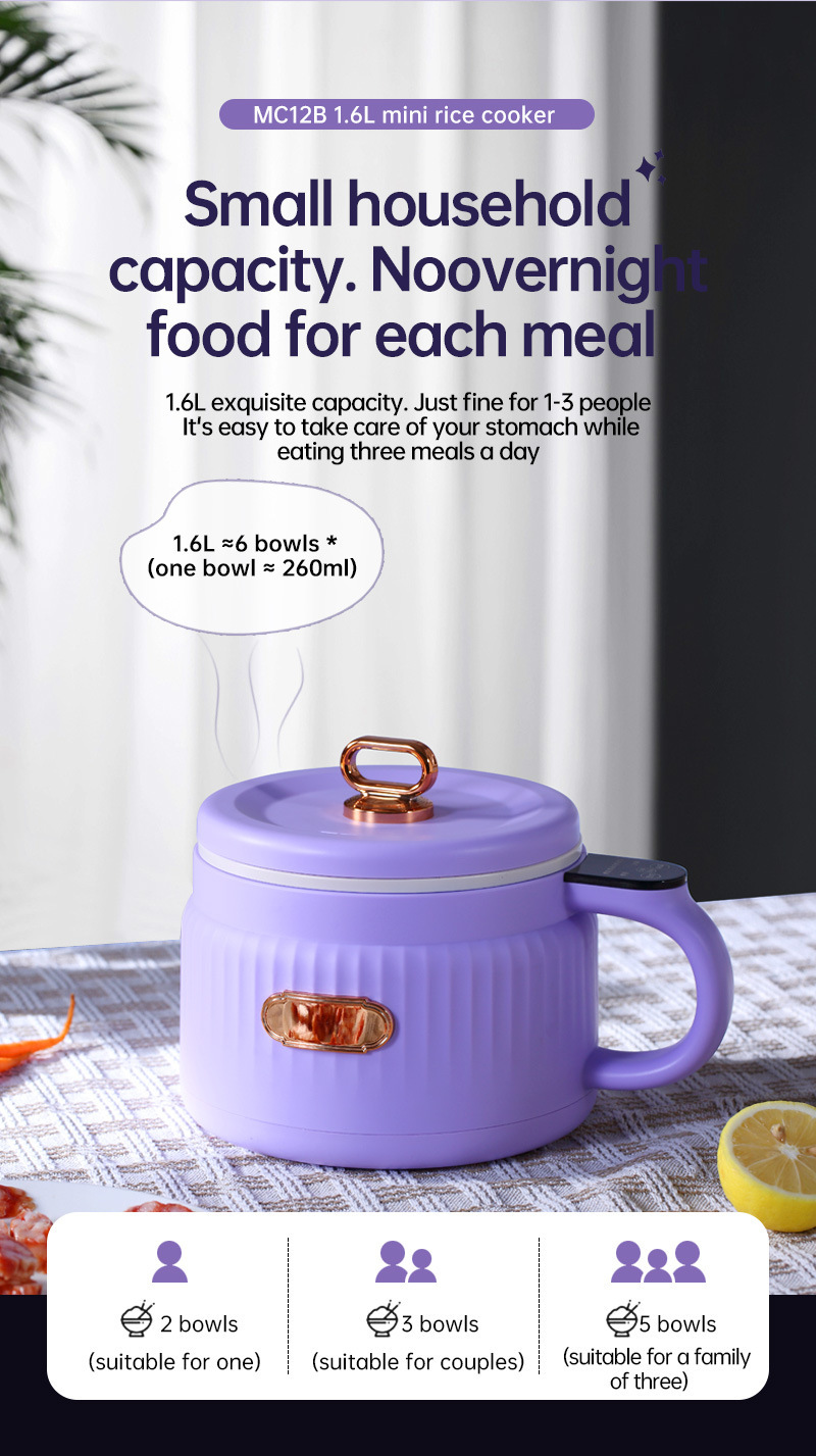 Cross-Border 110V Electric Small Multi-Functional Household Dormitory Instant Noodle Cooker US UK EU Plug_voghion.com