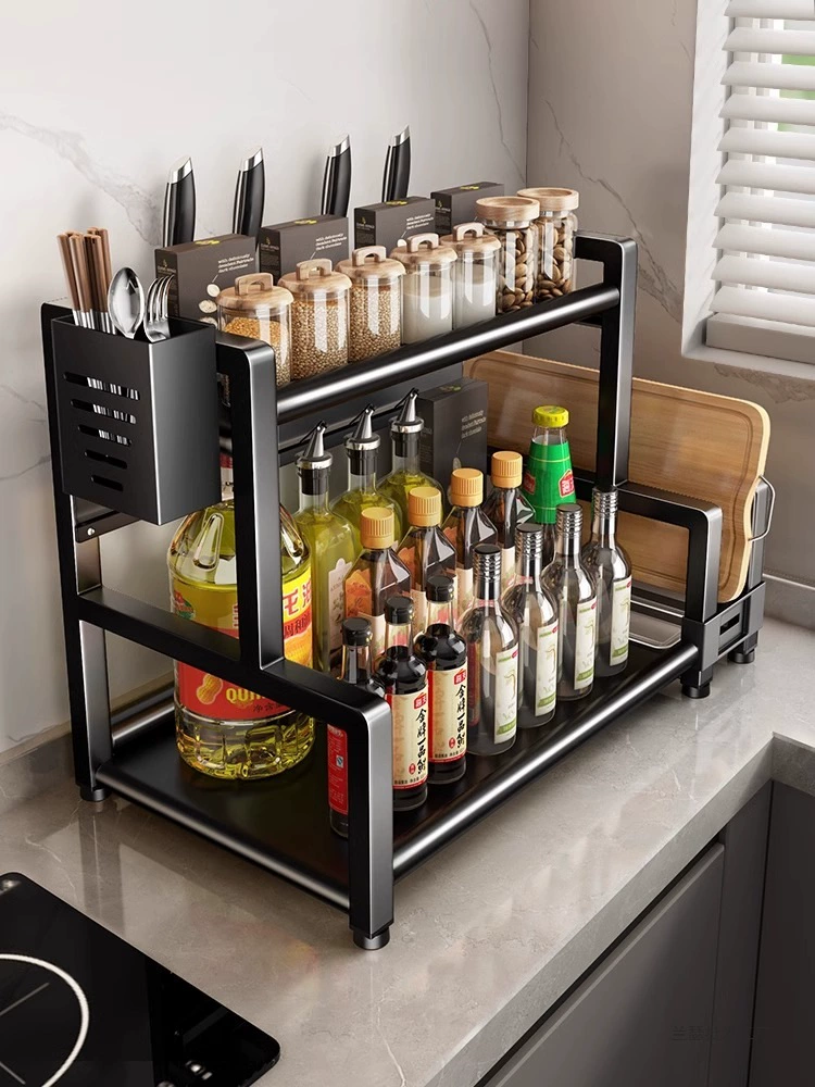 Многофункциональная кухонная подставка для специй, приправ, палочек для еды, ножей, масла, соли, соуса и уксуса