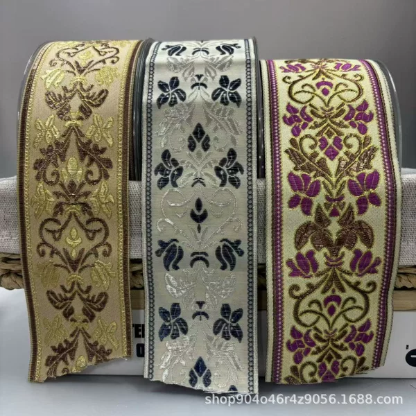 Jacquard Centimeter Webbing Accessories, Sofa Cushions, Embroidery, Hanfu Clothing Decoration, Patchwork, Curtain Lace, Ethnic Style
