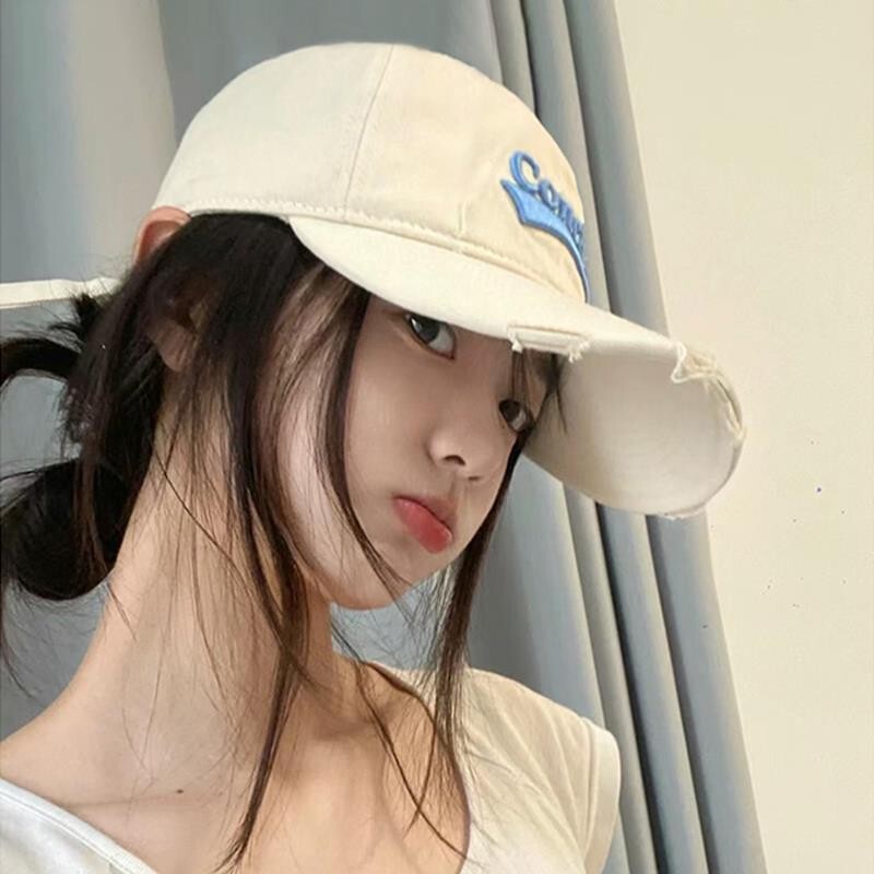 宽帽檐大脸韩国ins潮搭复古美式字母棒球帽女显脸小百搭鸭舌帽男|undefined