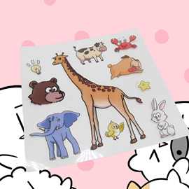 源头工厂印刷卡通贴 DIY贴纸公仔贴纸不干胶标签