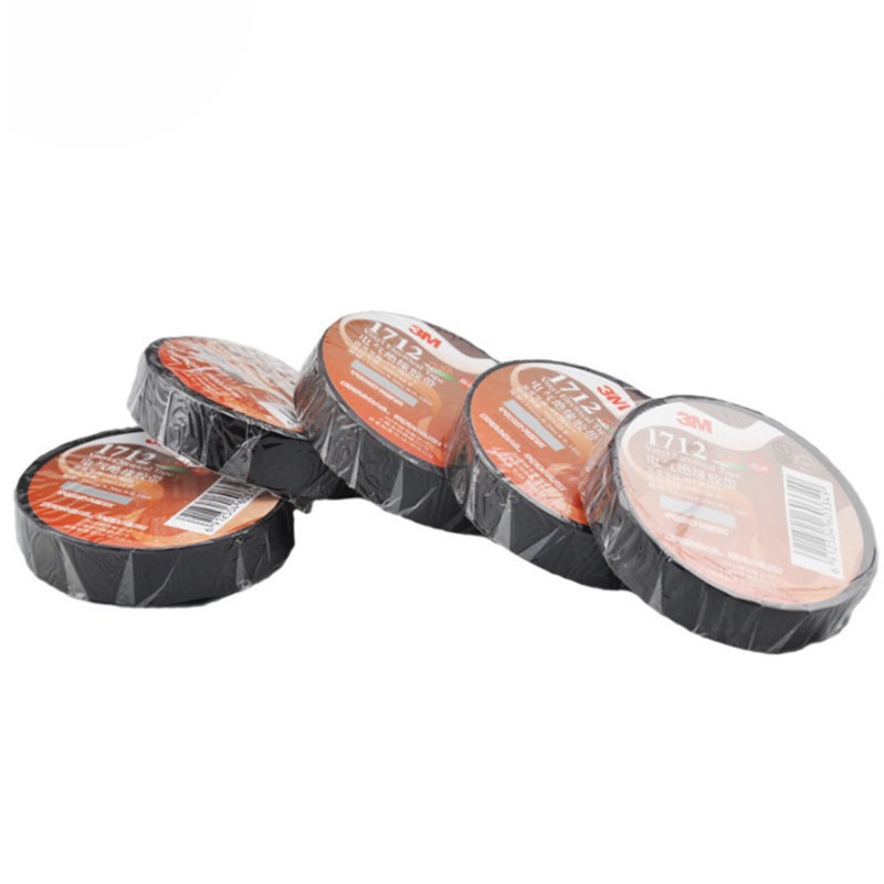 3M1712电气电工绝缘胶带PVC阻燃胶布汽修家装耐磨防潮耐酸碱胶带