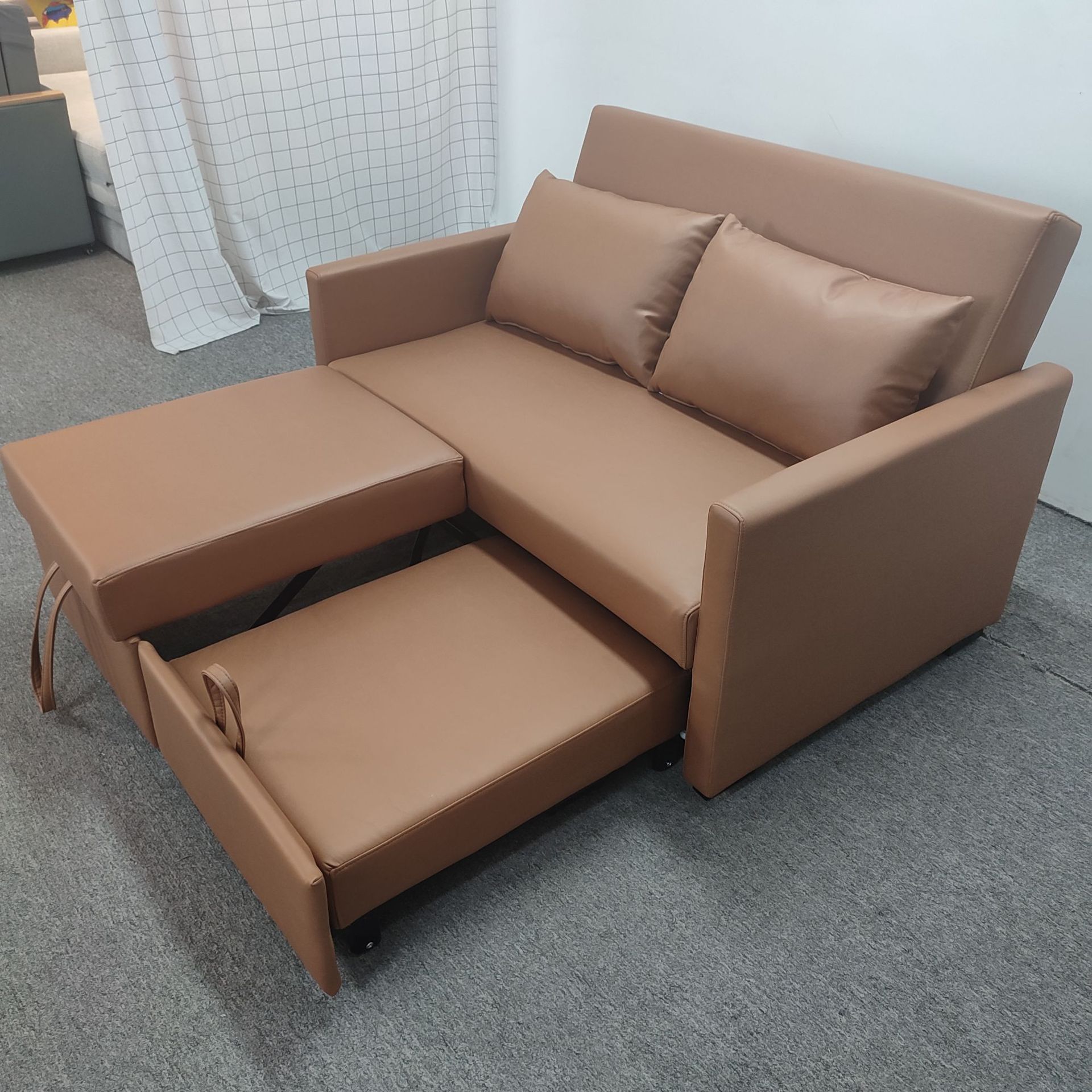 Sofá cama de seda multifuncional de tecnología de casa pequeña anti-gato agarración apartamento de sala de estar plegable peinado