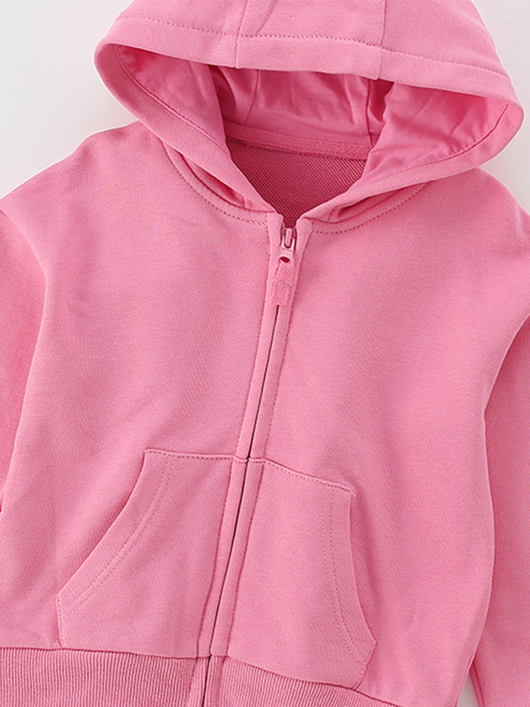 Cross-border malwee chaqueta de niña otoño y invierno nuevo estilo europeo y americano para niños con sombrero casual de manga larga cardigan