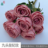 Three heads, five heads, seven heads, nine heads, princess roses, roses, rose light luxury home weddings, landscape fake flowers