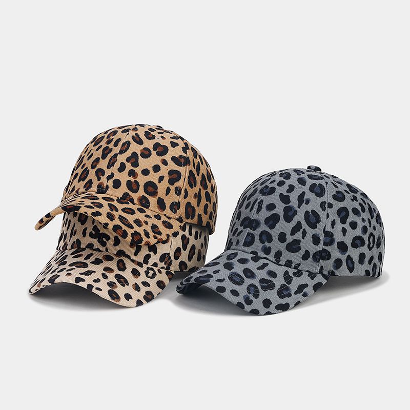 Women's Simple Style Leopard Printing Flat Eaves Baseball Cap display picture 1