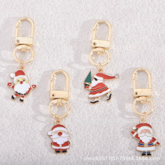 クリスマスキーホルダーかわいいクリエイティブサンタバッグジッパーバックルアクセサリー合金オイルドリップクリスマスシリーズ