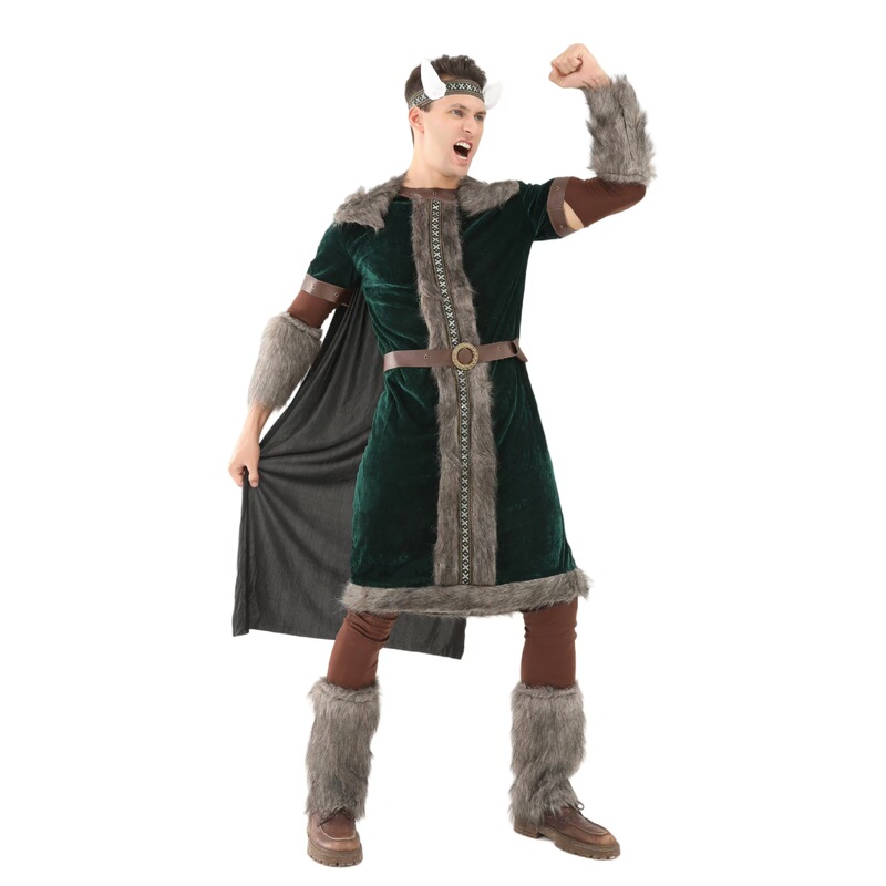 Cross-border Medieval Viking Halloween Coat Coat Men and Women Costume Cosplay Costume suit Pirate Costume