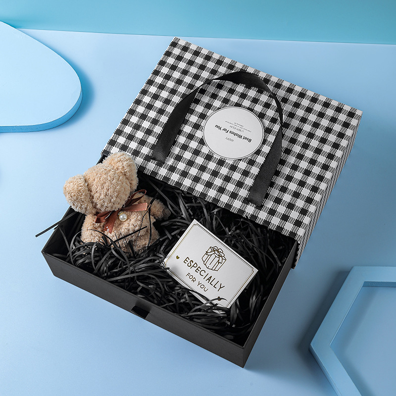Caja de regalo con diseño degradado, pequeña y fresca, para el Día de San Valentín, caja de embalaje de cartón, venta al por mayor