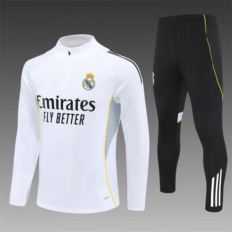 23-24-24 Paris Real Madrid Pre-match Training Clothes Half-pull suit Jersey Sports Football Clothes