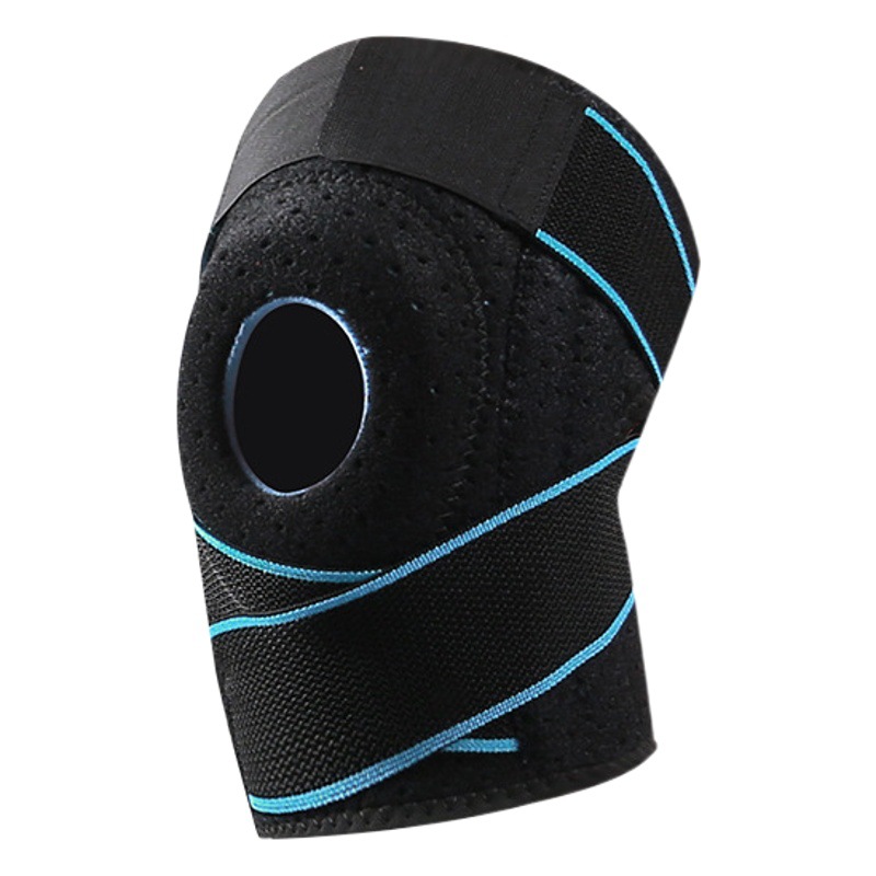 Lace-up rodillera de silicona amortiguador transpirable deportes rodillera de baloncesto al aire libre corriendo menisco equipo de protección al por mayor