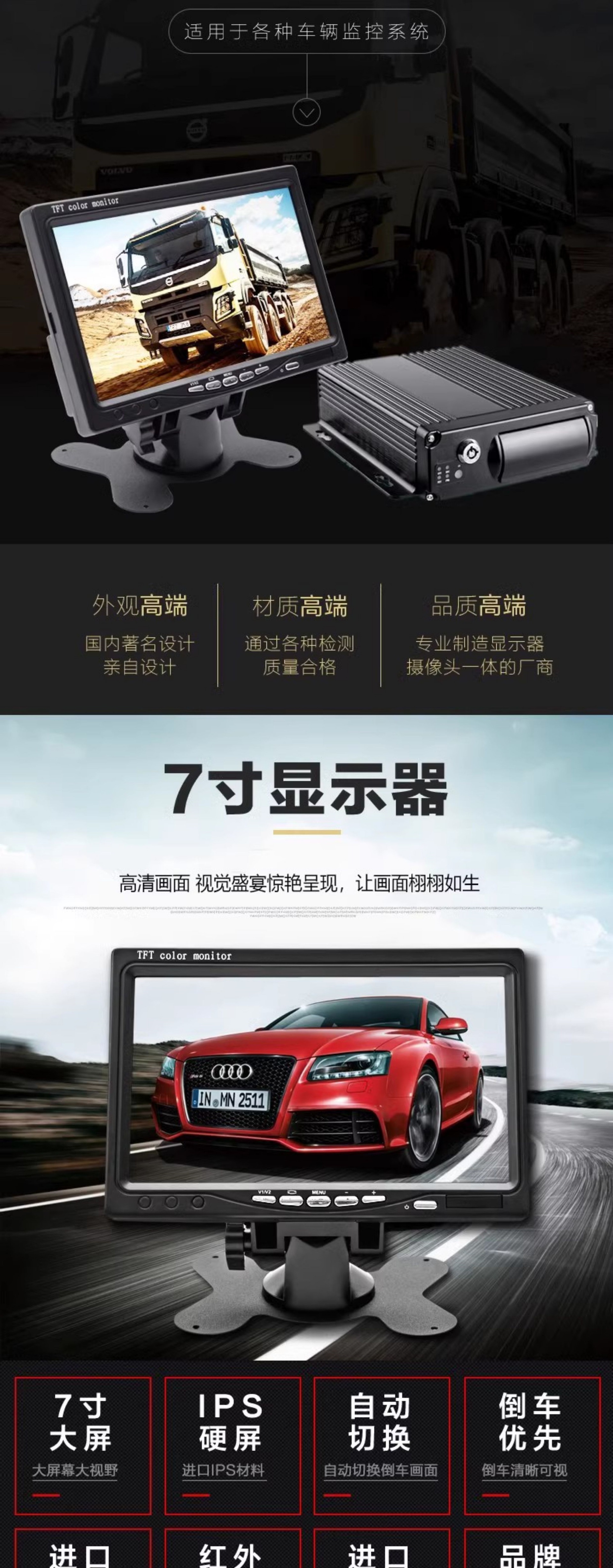 Suitable for Monitor Other 0inch Hd HDMI Home Vga Screen Small Mini 7inch Lcd Screen Car