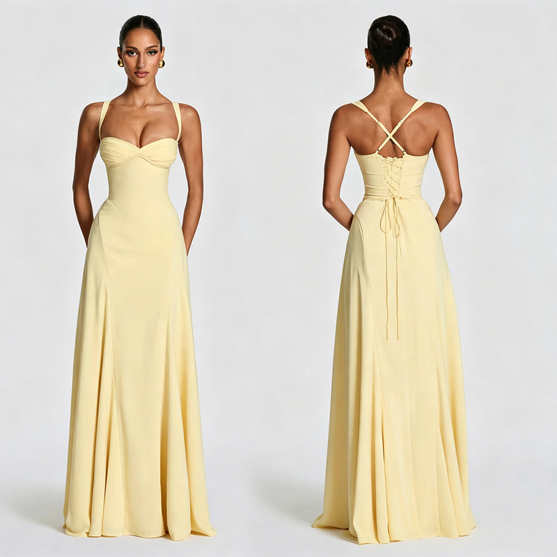 Amazon Foreign Trade 2026 European and American New Style Ins Strapless Gown Slim Fit Long Dress for Banquets and Weddings Amazon Foreign Trade 2026 European and American New Style Ins Strapless Gown Slim Fit Long Dress for Banquets and Weddings