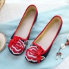 Retro embroidery flower embroidered cloth shoes one pedal lady single shoes